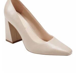 Marc Fisher Cream Block Heel Pumps